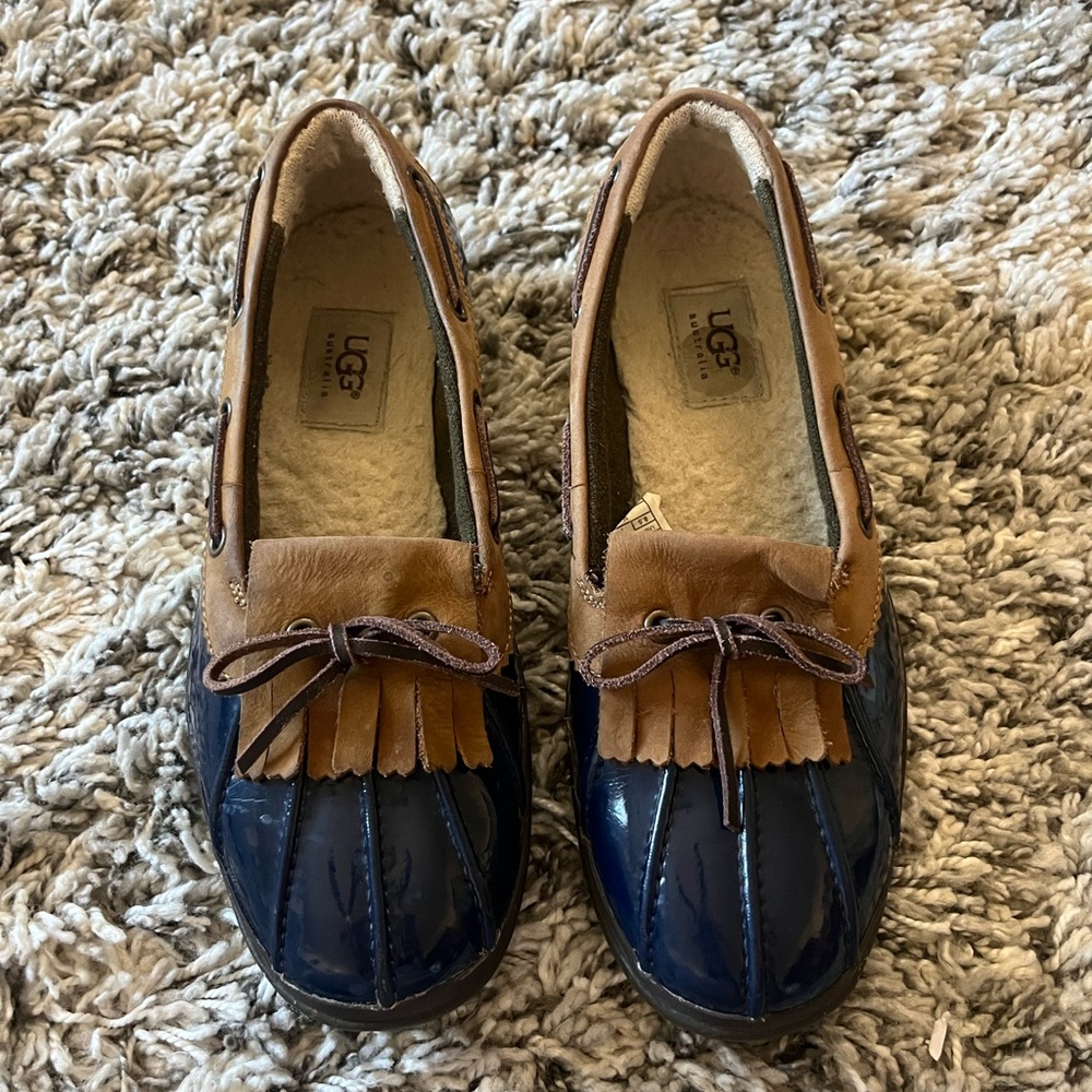 UGG Cream and Tan Interior Slippers